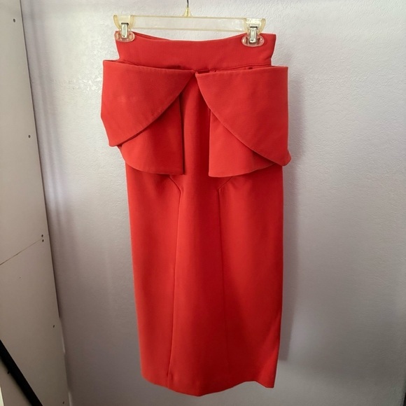 AQ/AQ Dresses & Skirts - AQ AQ UK sz 8 Orange Pam MAXI SKIRT ALTERED AQ/AQ Peplum Origami